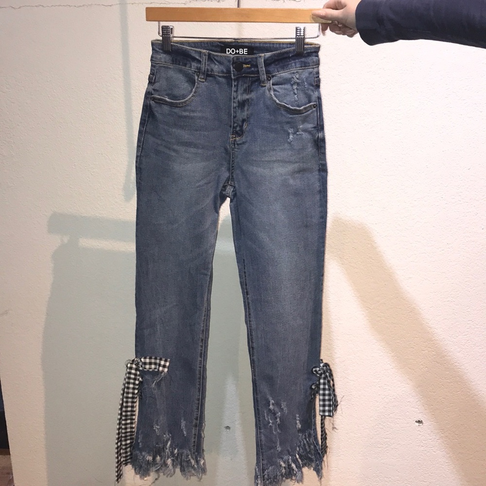 Distressed jeans